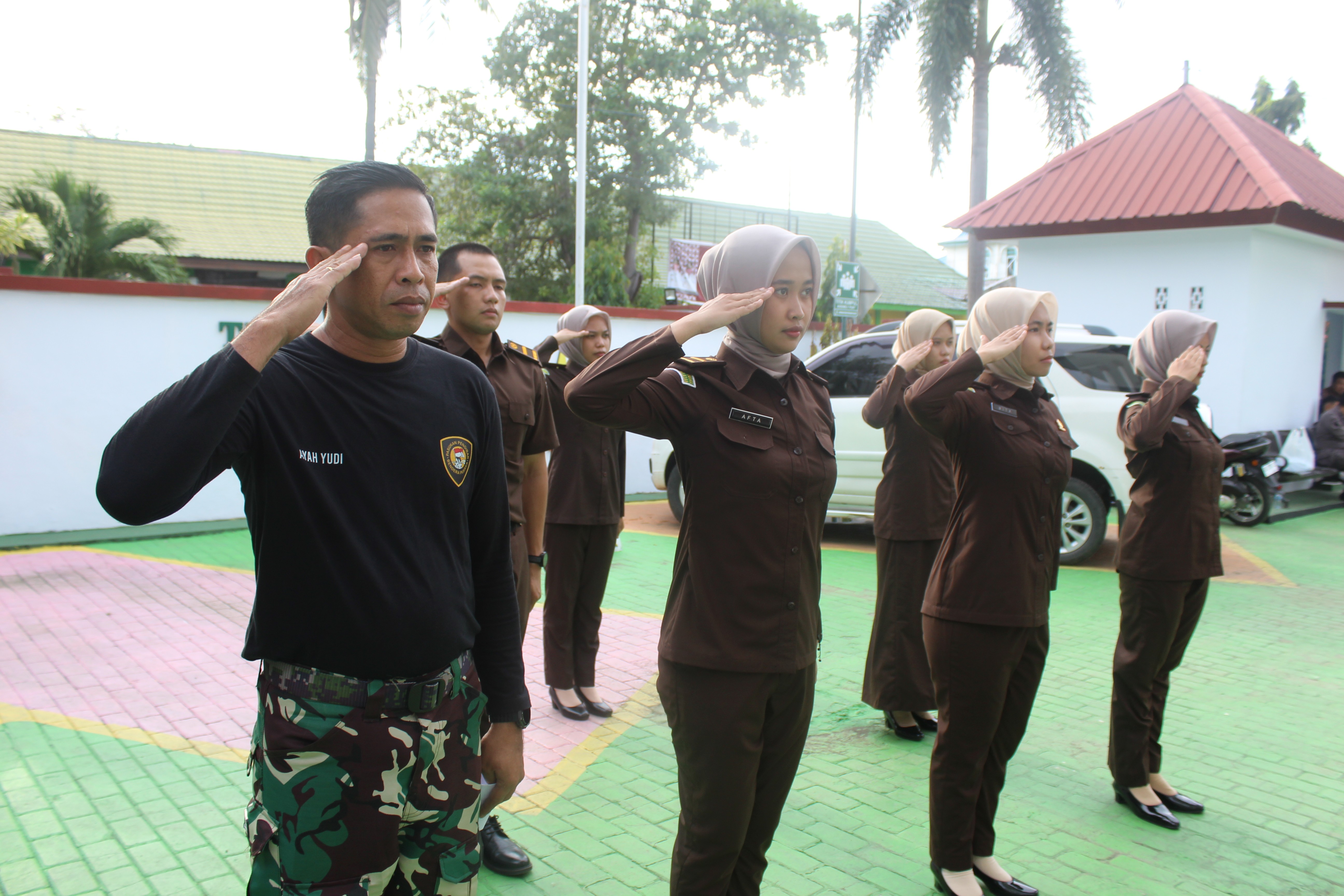 Pelatihan Peraturan Baris Berbaris Hari Ke 11 Pada CPNS Kejaksaan Negeri Kepulauan Selayar Tahun 2025