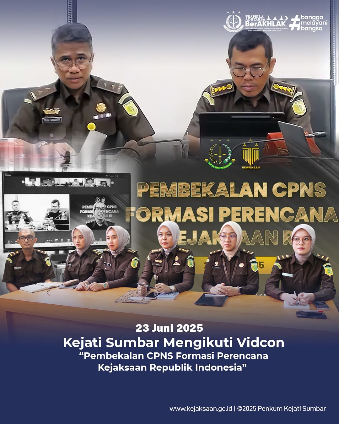 Pembekalan CPNS Formasi Perencana Kejaksaan Republik Indonesia dengan Tema “Mengenal Siklus Perencanaan dan Penganggaran Kejaksaan RI” yang dilaksanakan pada Ruang Vidcon Daskrimti Kejati Sumbar.