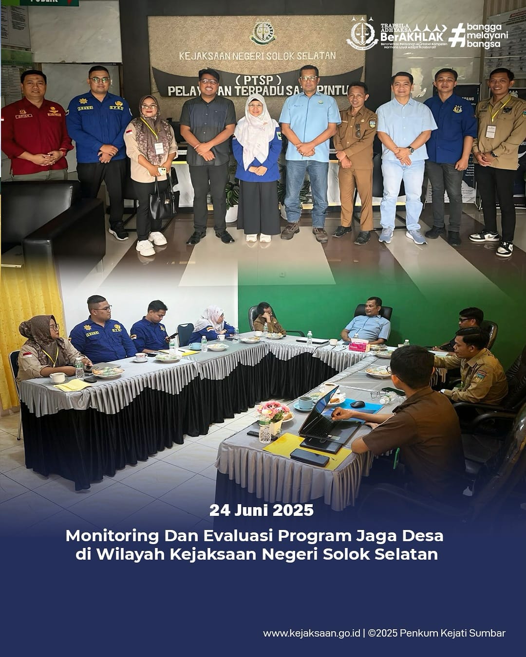 Monitoring dan Evaluasi Program Jaga Desa di Wilayah Kejaksaan Negeri Solok Selatan