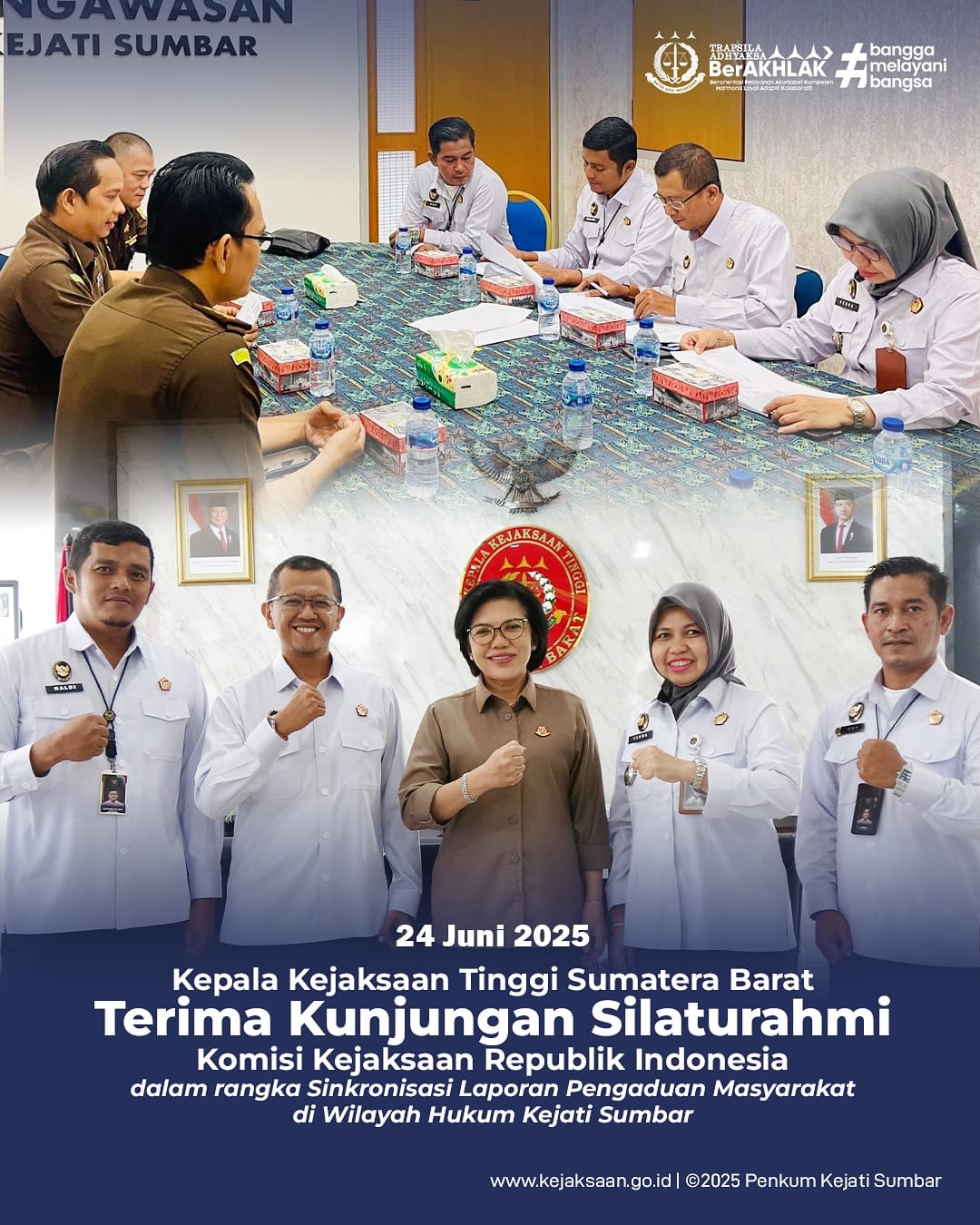 menerima kunjungan silaturahmi dari Kepala Bagian Pelayanan Teknis Komisi Kejaksaan Republik Indonesia, Verra Dona Rastyana, S.H., M.H., beserta jajaran.