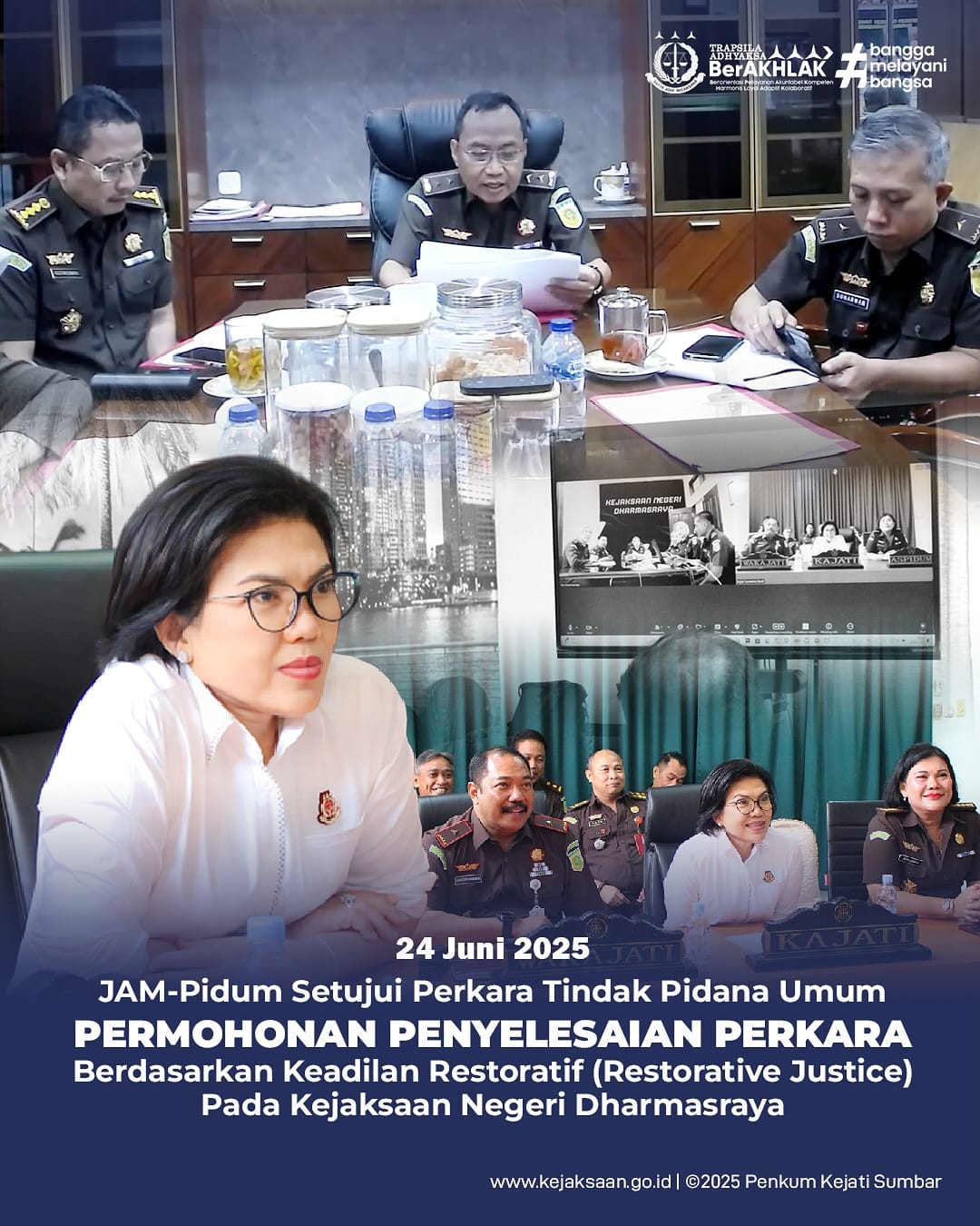 jajaran Bidang Tindak Pidana Umum Kejati Sumbar, telah melaksanakan Ekspose Persetujuan Perkara Pidana dengan Pendekatan Restorative Justice bersama Direktur A pada JAMPIDUM Kejaksaaan Agung secara virtual yaitu Perkara Oharda
