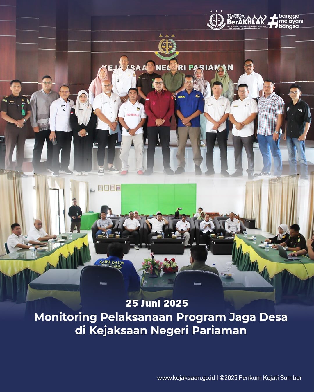 Monitoring Pelaksanaan Program Jaga Desa di Kejaksaan Negeri Pariaman
