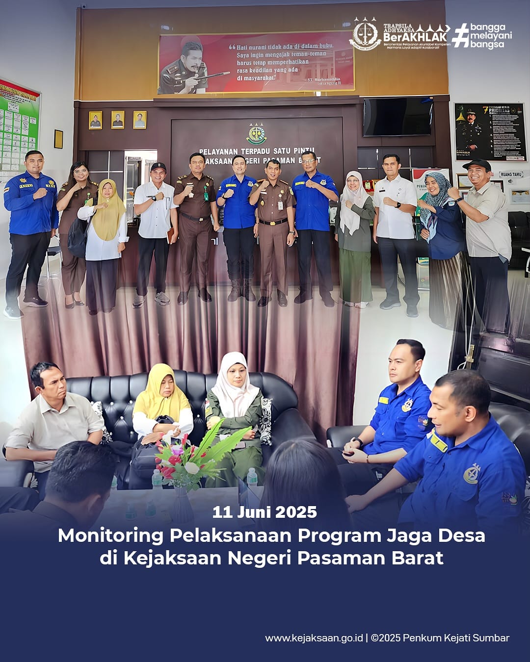 Monitoring dan Evaluasi Program Jaga Desa di Wilayah Kejaksaan Negeri Pasaman Barat