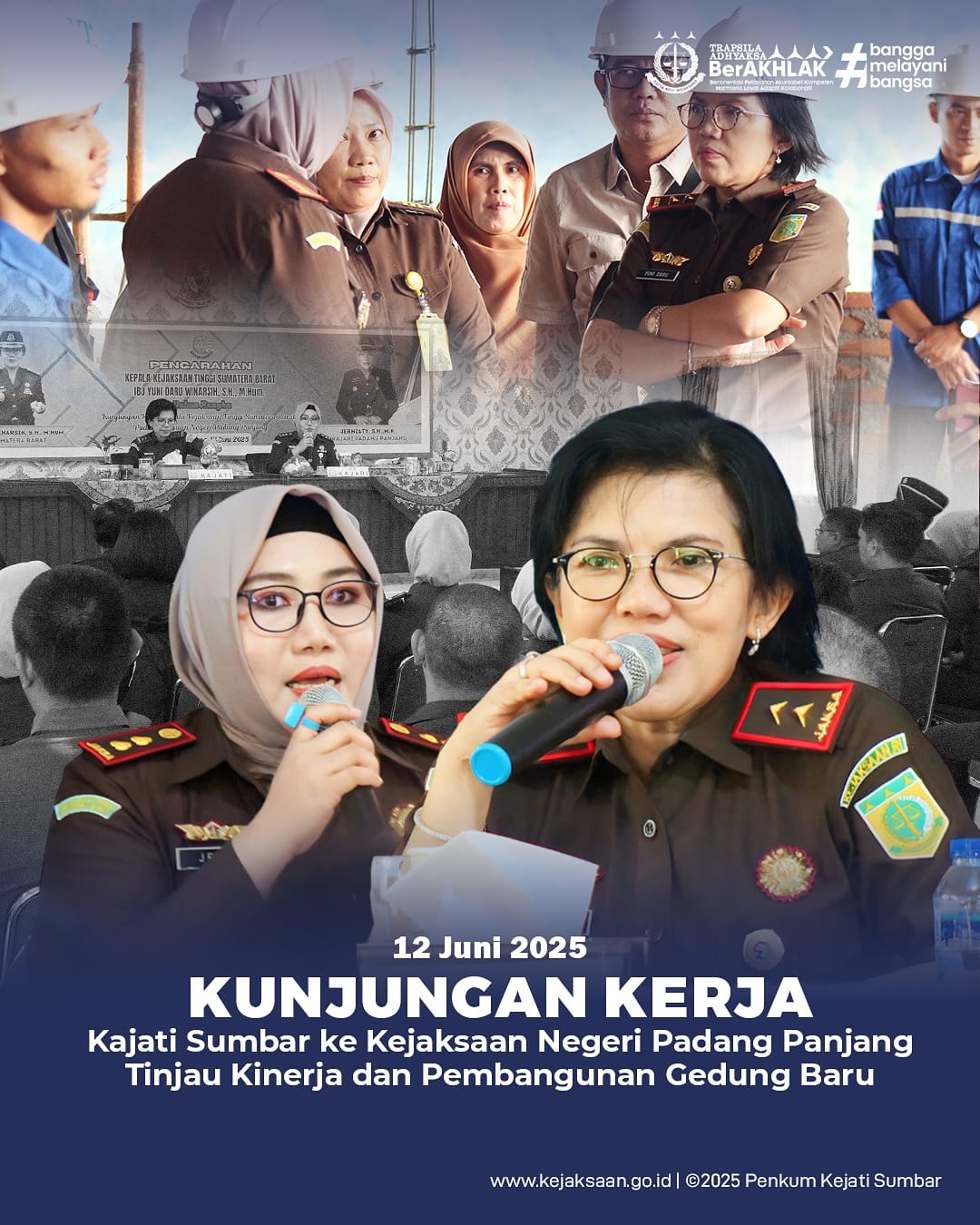 kunjungan kerja ke Kejaksaan Negeri Padang Panjang sebagai bagian dari agenda pembinaan, evaluasi kinerja, serta pemantauan pembangunan infrastruktur penunjang.