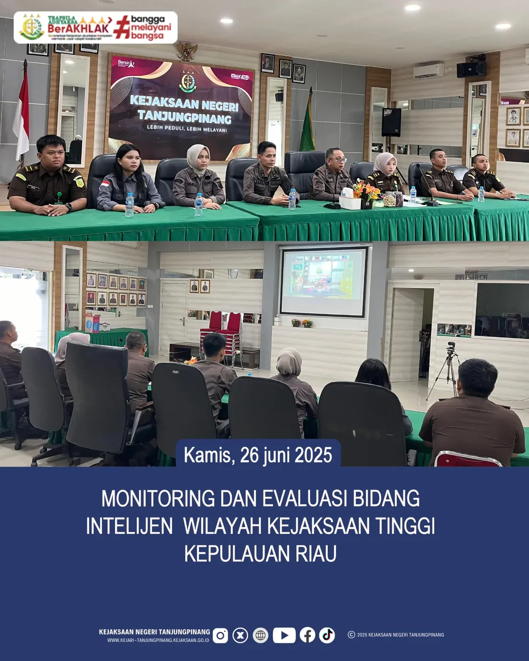Monitoring dan Evaluasi Bidang Intelijen Wilayah Kejaksaan Tinggi Kepulauan Riau