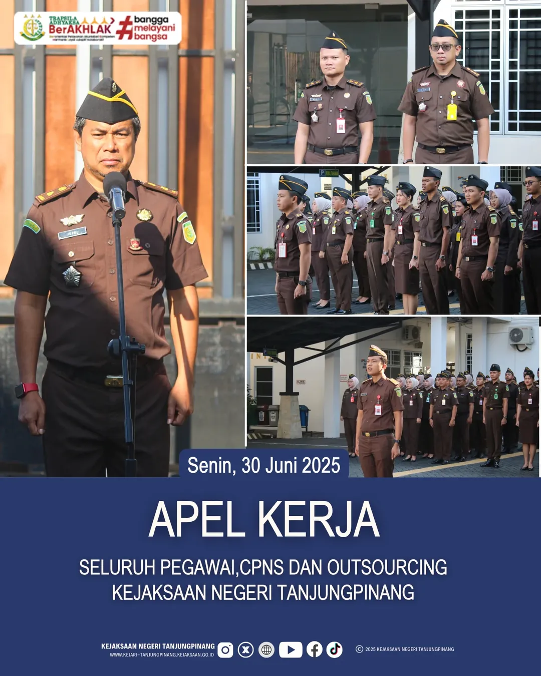 Apel kerja Seluruh Pegawai,CPNS, dan Outsourcing Kejaksaan Negeri Tanjungpinang