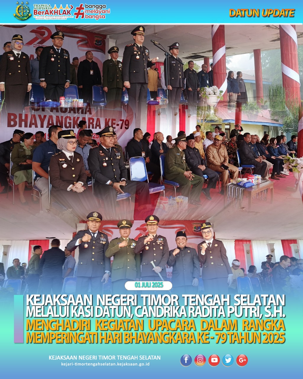 upacara dalam rangka memperingati Hari Bhayangkara ke - 79 tahun 2025