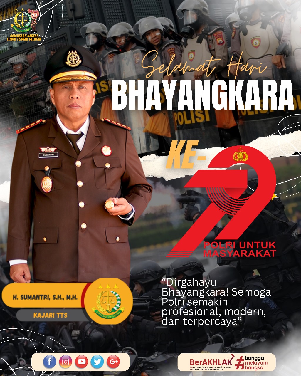 SELAMAT MEMPERINGATI HARI BHAYANGKARA KE-79 TAHUN 2025