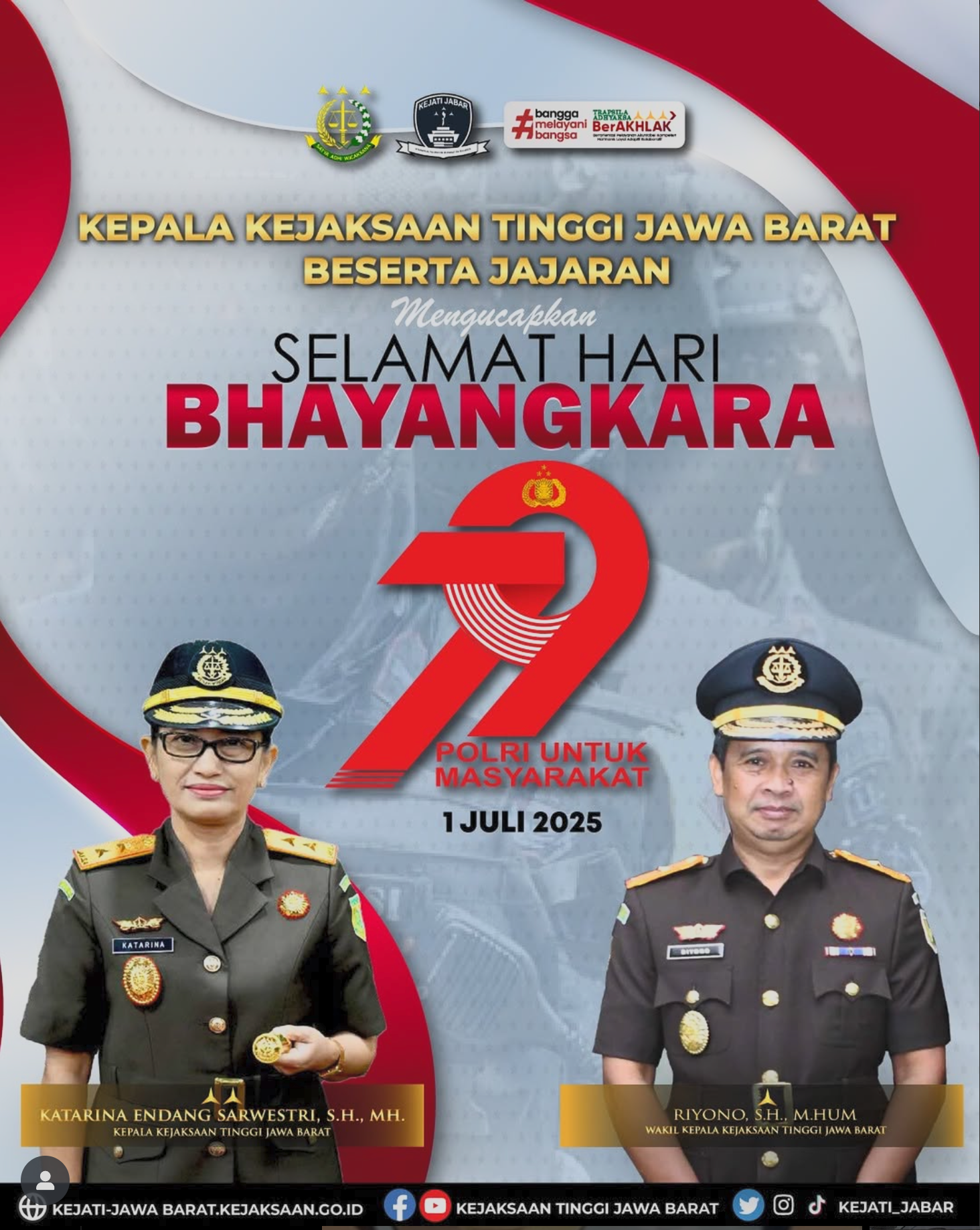 Selamat Hari Bhayangkara ke-79 Polri untuk Masyarakat 1 Juli 2025.