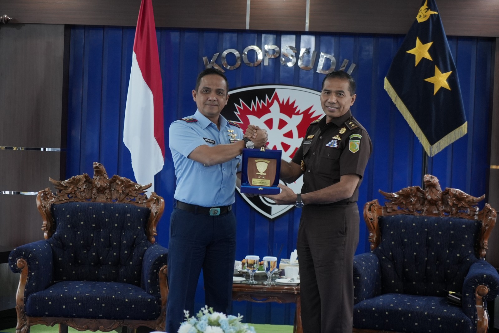 Sesjampidmil Silaturahmi Koordinasi dengan Pangkoopsud II, Bahas Penanganan Perkara Koneksitas dan Bantuan Hukum