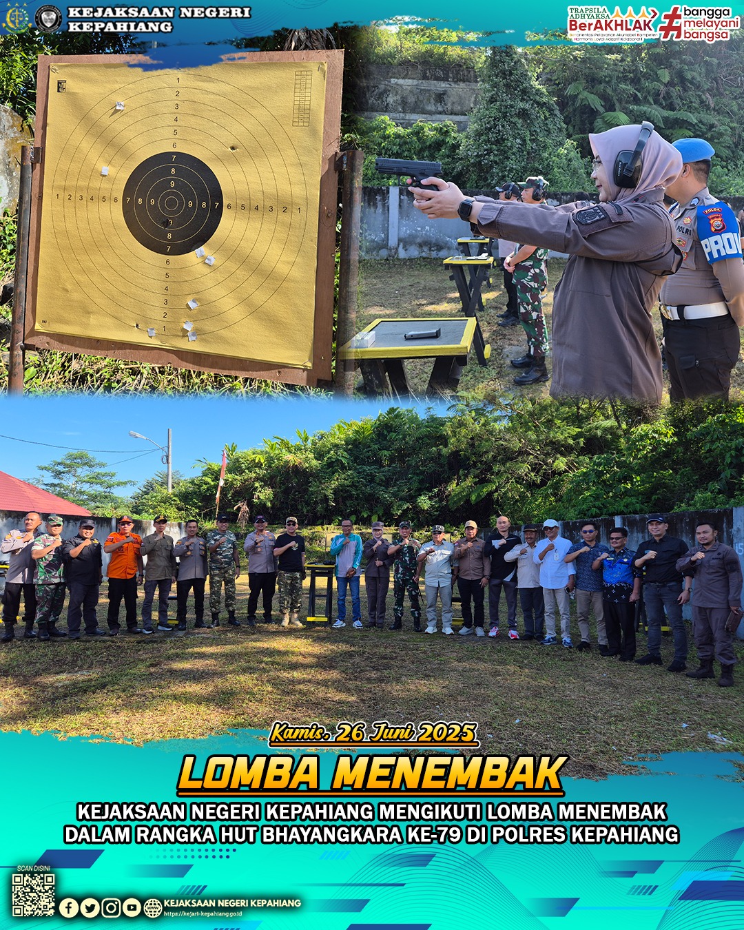 LOMBA MENEMBAK DALAM RANGKA HUT BHAYANGKARA KE-79