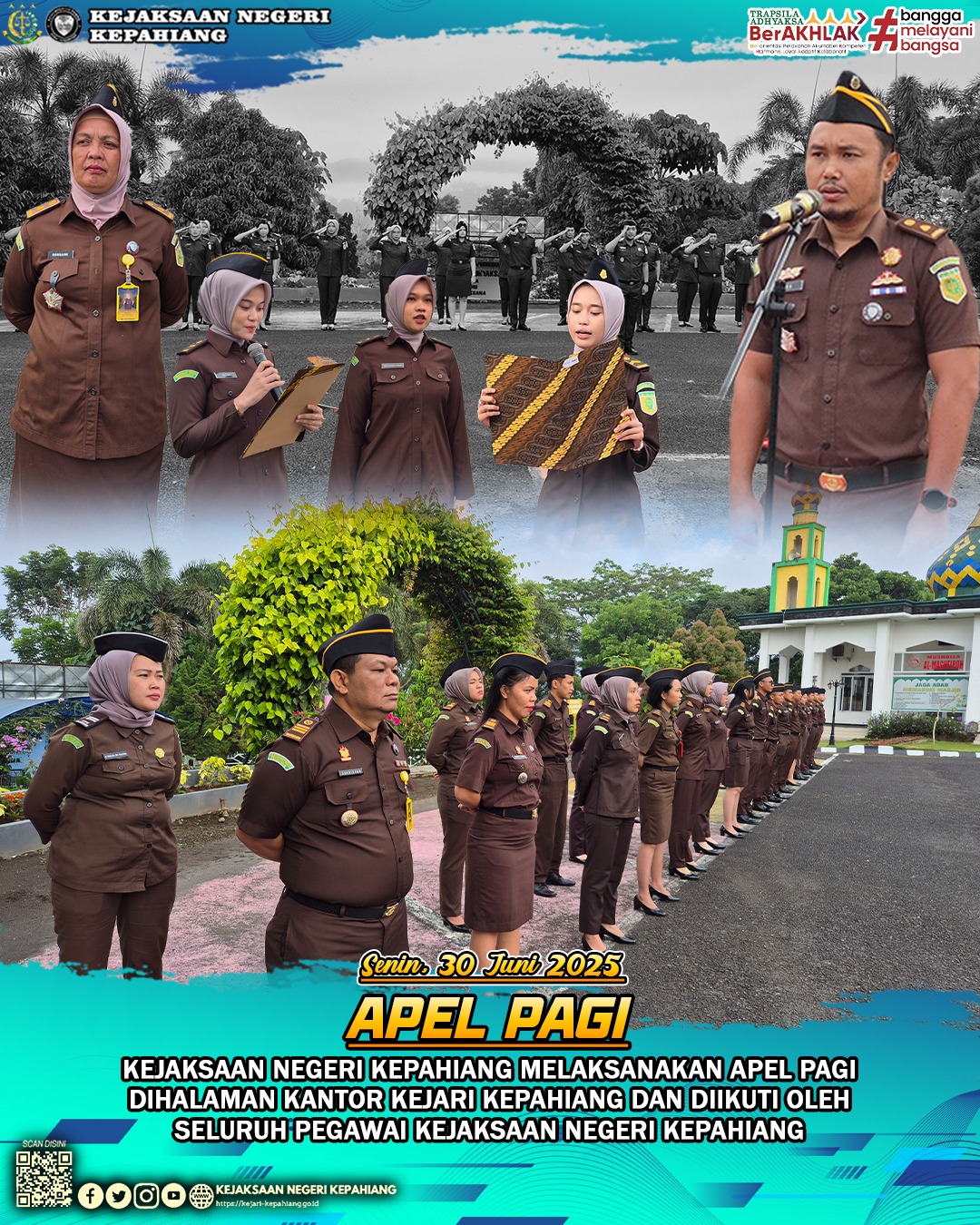 KEJAKSAAN NEGERI KEPAHIANG MENGGELAR APEL PAGI