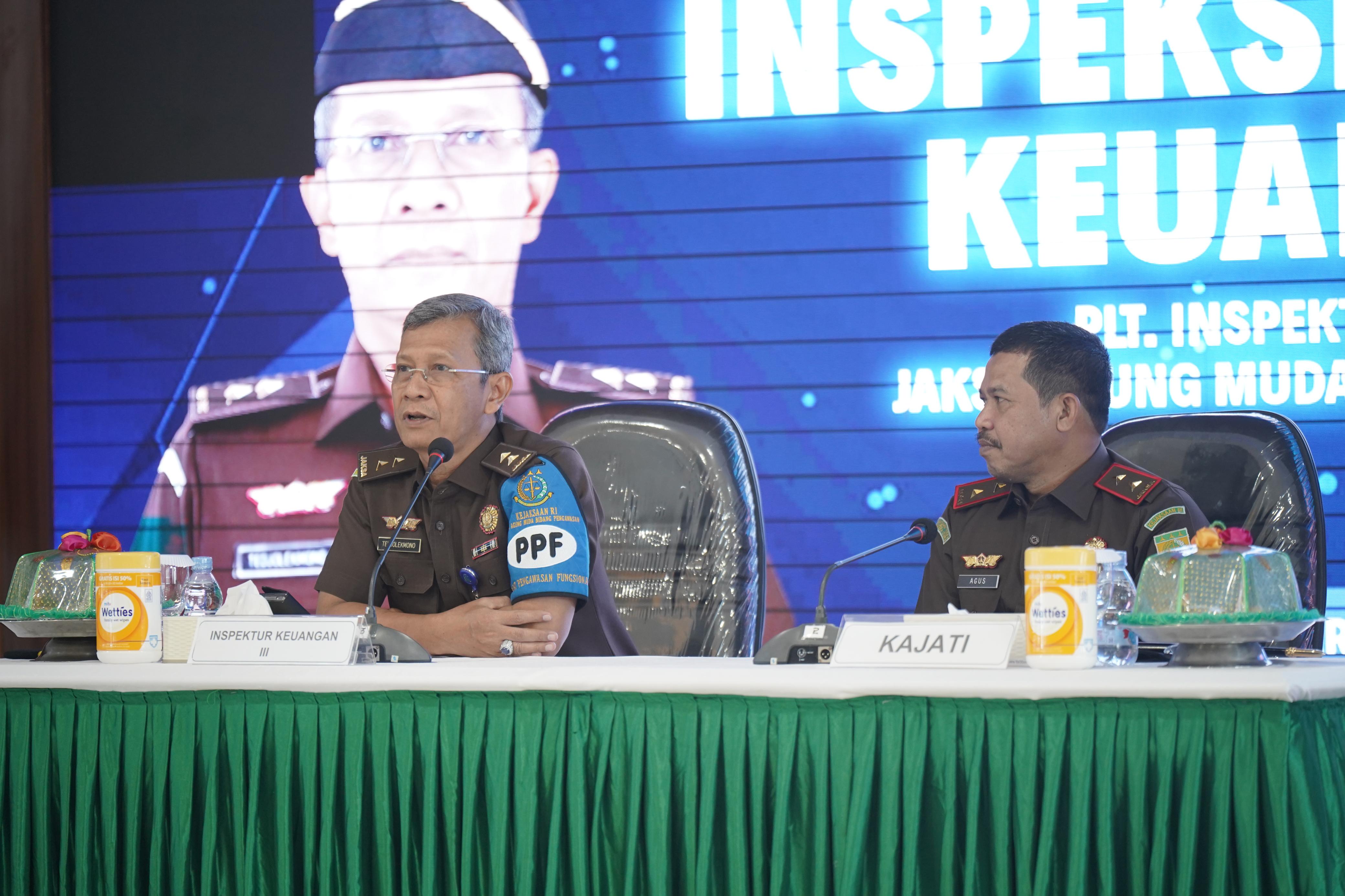 Inspeksi Khusus Keuangan di Kejati Sulsel, Tedjolekmono: Tak Boleh Ada Anggaran Fiktif