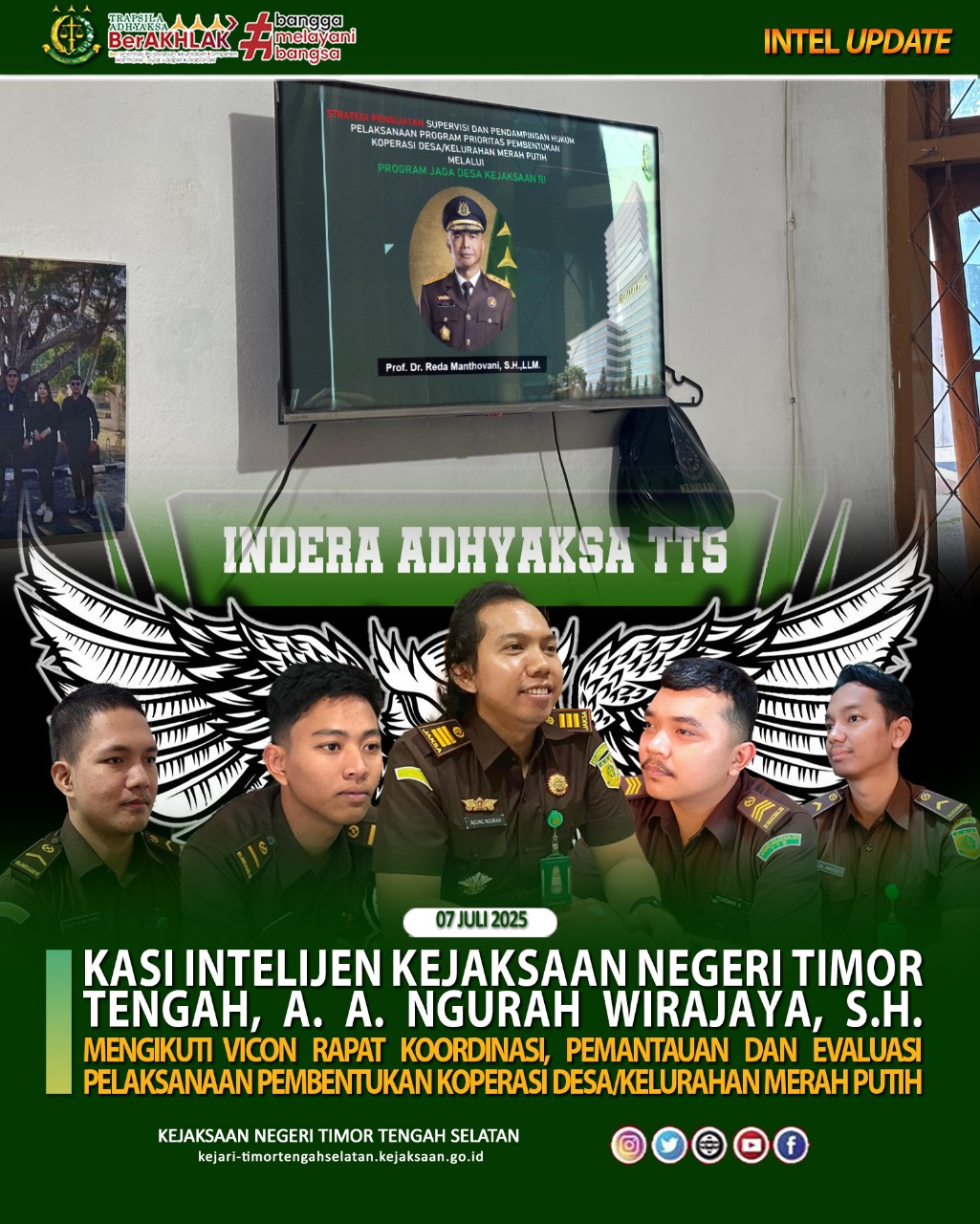 Vicon Rapat Koordinasi, Pemantauan Dan Evaluasi Pelaksanaan Pembentukan Koperasi DesaKelurahan Merah Putih