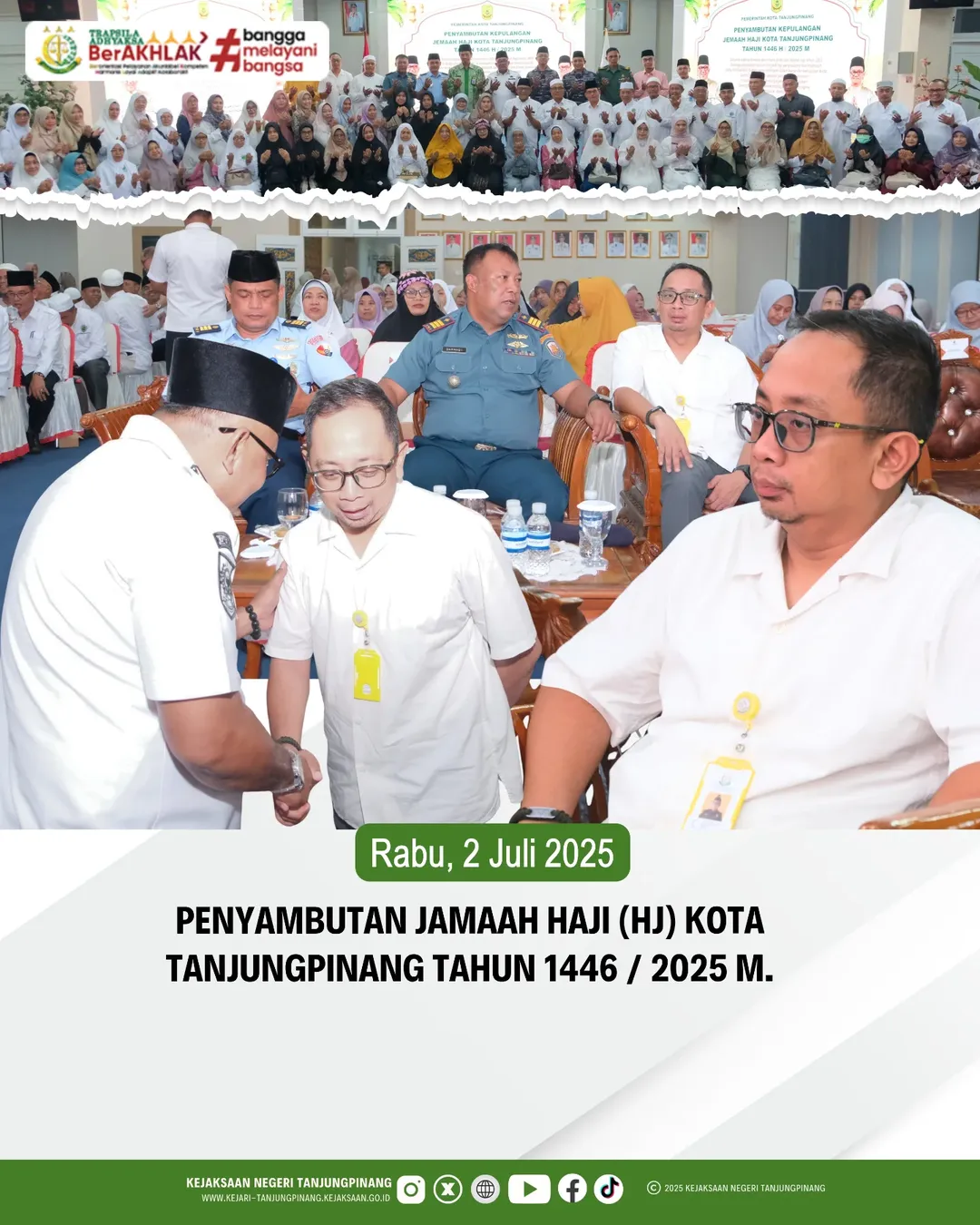 Penyambutan Jamaah Haji Kota Tanjungpinang Tahun 1446 H 2025 M