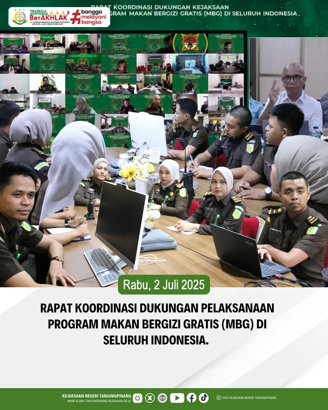 Rapat Koordinasi Dukungan Pelaksanaan Makan Bergizi Gratis MBG) di Seluruh Indonesia
