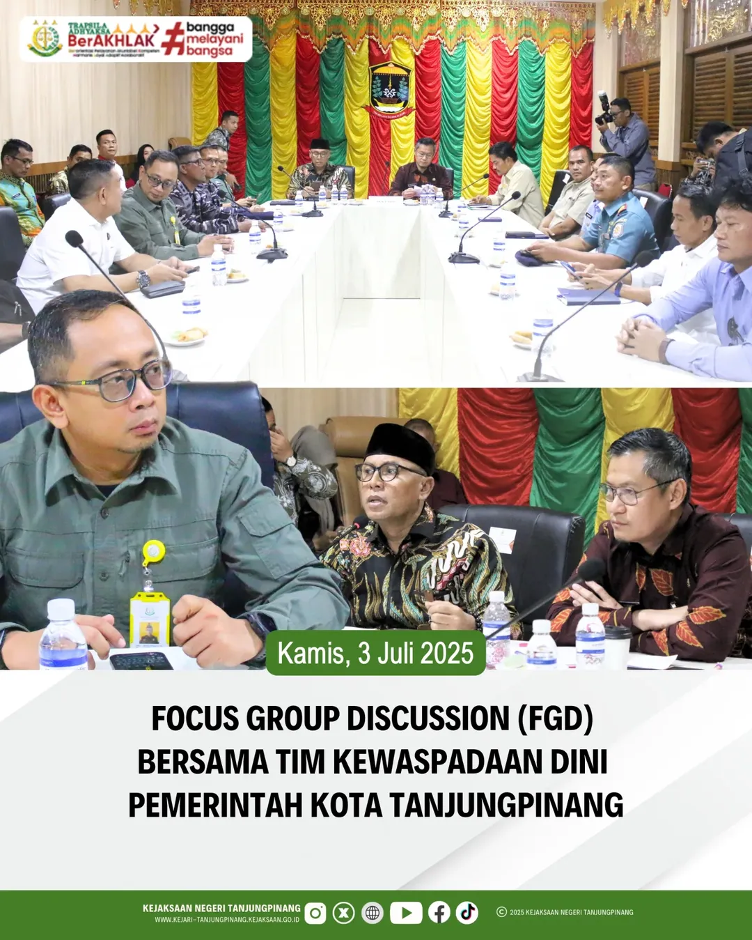 Focus Group Discussion FGD) Bersama Tim Kewaspadaan Dini Pemerintah Kota Tanjungpinang