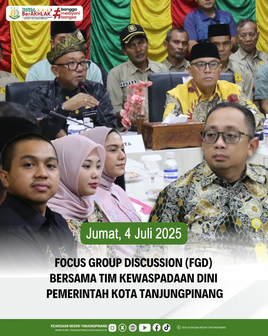 Focus Group Discussion FGD) Bersama Tim Kewaspadaan Dini Pemerintah Kota Tanjungpinang