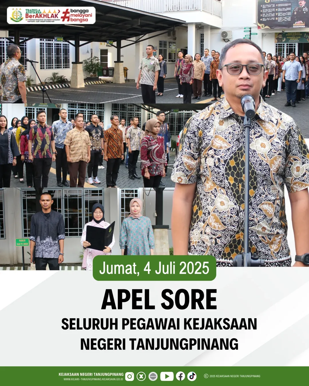 Apel Sore Seluruh Pegawai Kejaksaan Negeri Tanjungpinang
