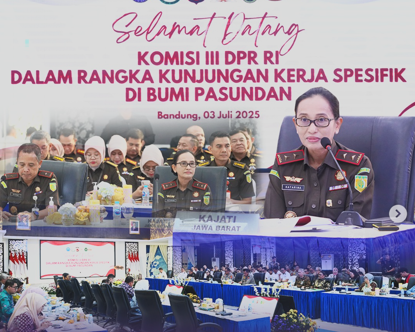 Kajati Jabar mengikuti rapat Kunjungan Kerja Komisi III DPR RI Masa Persidangan IV Tahun Sidang 2024-2025