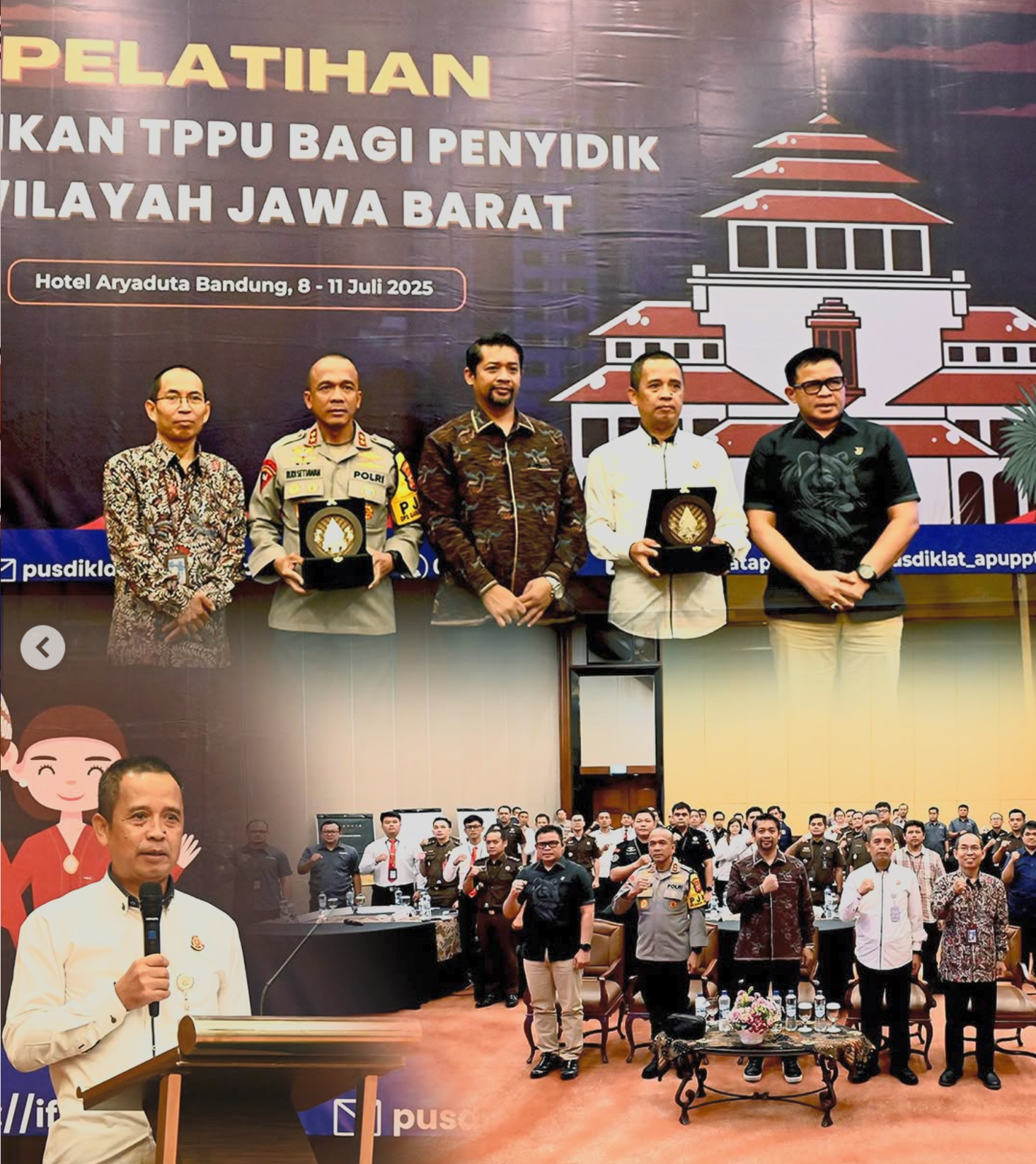 Wakajati jabar menghadiri kegiatan Pelatihan Penyidikan Tindak Pidana Pencucian Uang TPPU) bagi para penyidik di wilayah hukum Jawa Barat