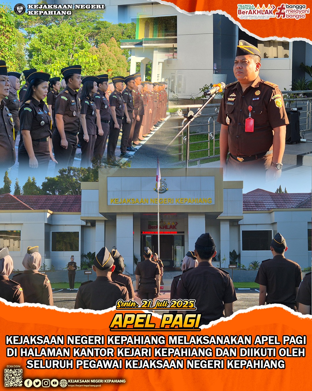 KEJAKSAAN NEGERI KEPAHIANG MELAKSANAKAN APEL PAGI