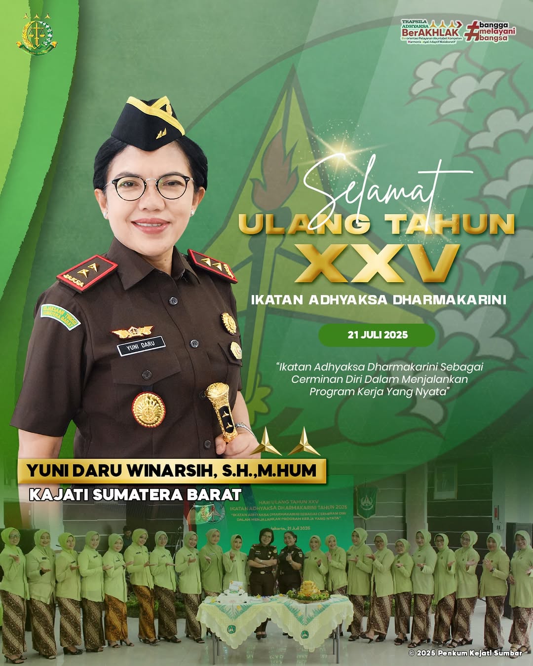 Ulang Tahun yang ke-25 kepada Ikatan Adhyaksa Dharmakarini IAD)