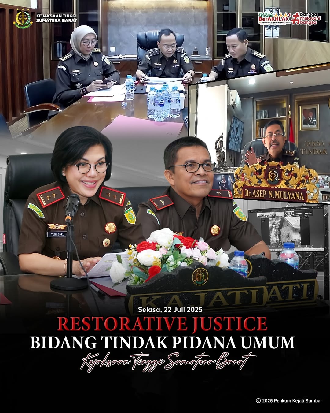 Restorative Justice Bidang Tindak Pidana Umum Kejaksaan Tinggi Sumatera Barat