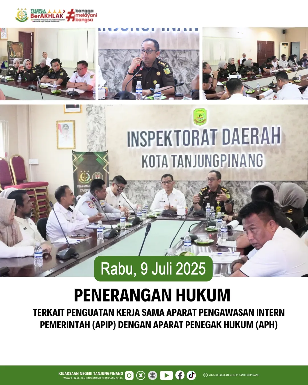 Penerangan Hukum Terkait Penguatan Kerjasama Aparat Pengawasan Intern Pemerintah APIP) dengan Aparat Penegak Hukum APH)