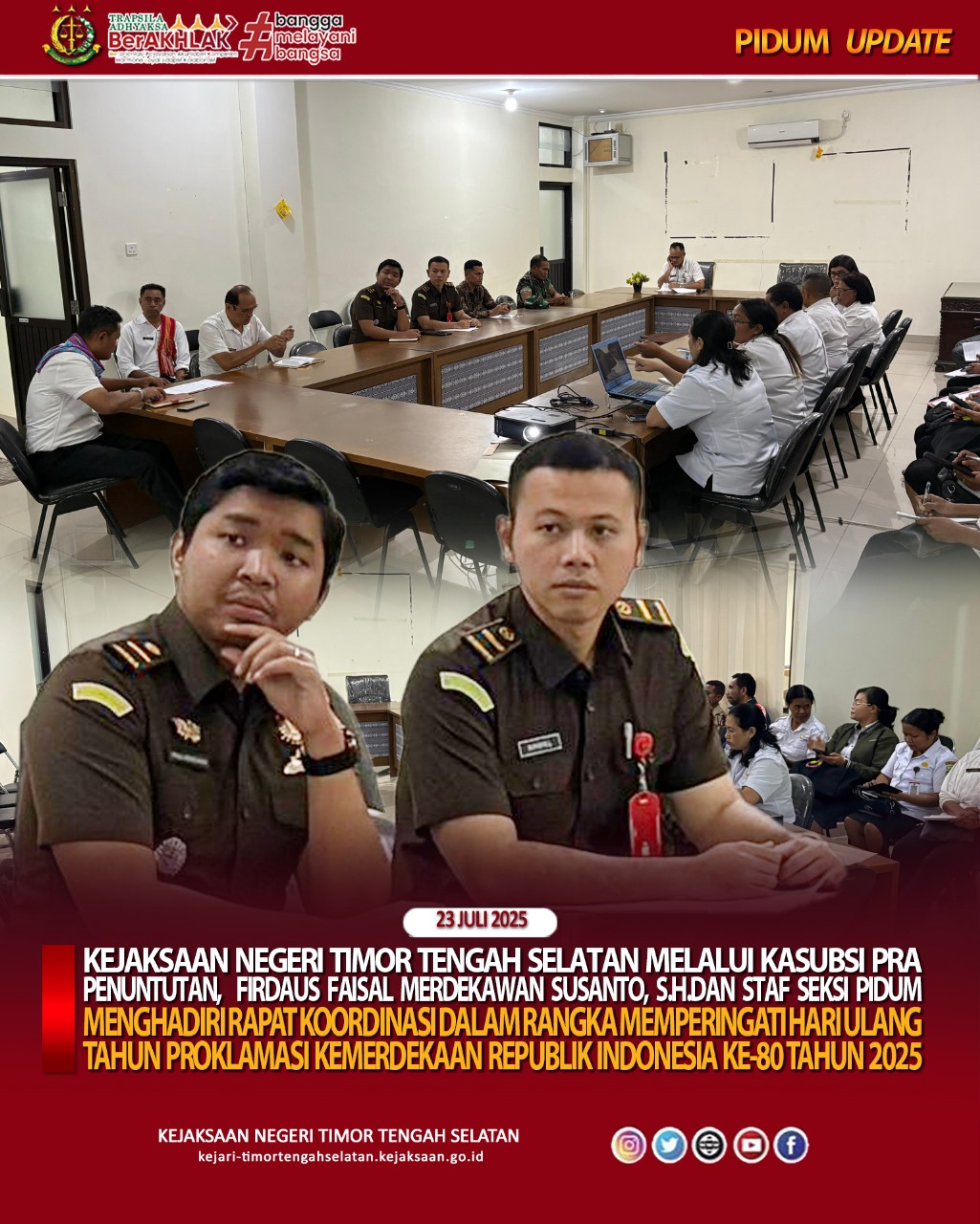 Rapat Koordinasi Dalam Rangka Memperingati Hari Ulang Tahun Proklamasi Kemerdekaan Republik Indonesia Ke-80 Tahun 2025