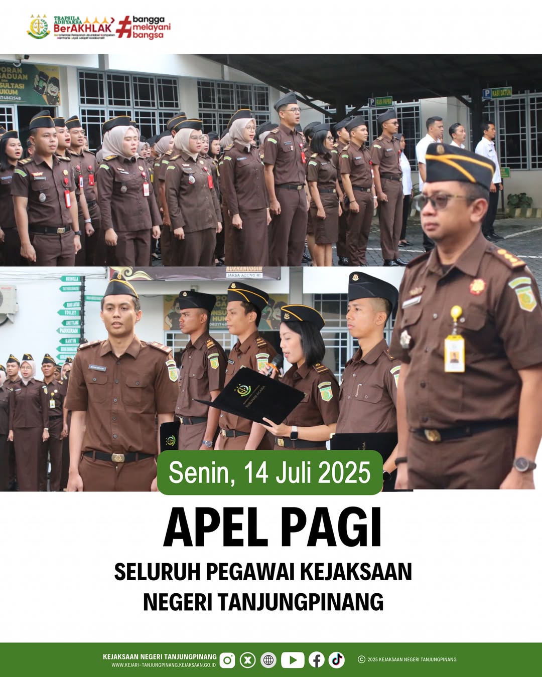 Apel Pagi Seluruh Pegawai Kejaksaan Negeri Tanjungpinang