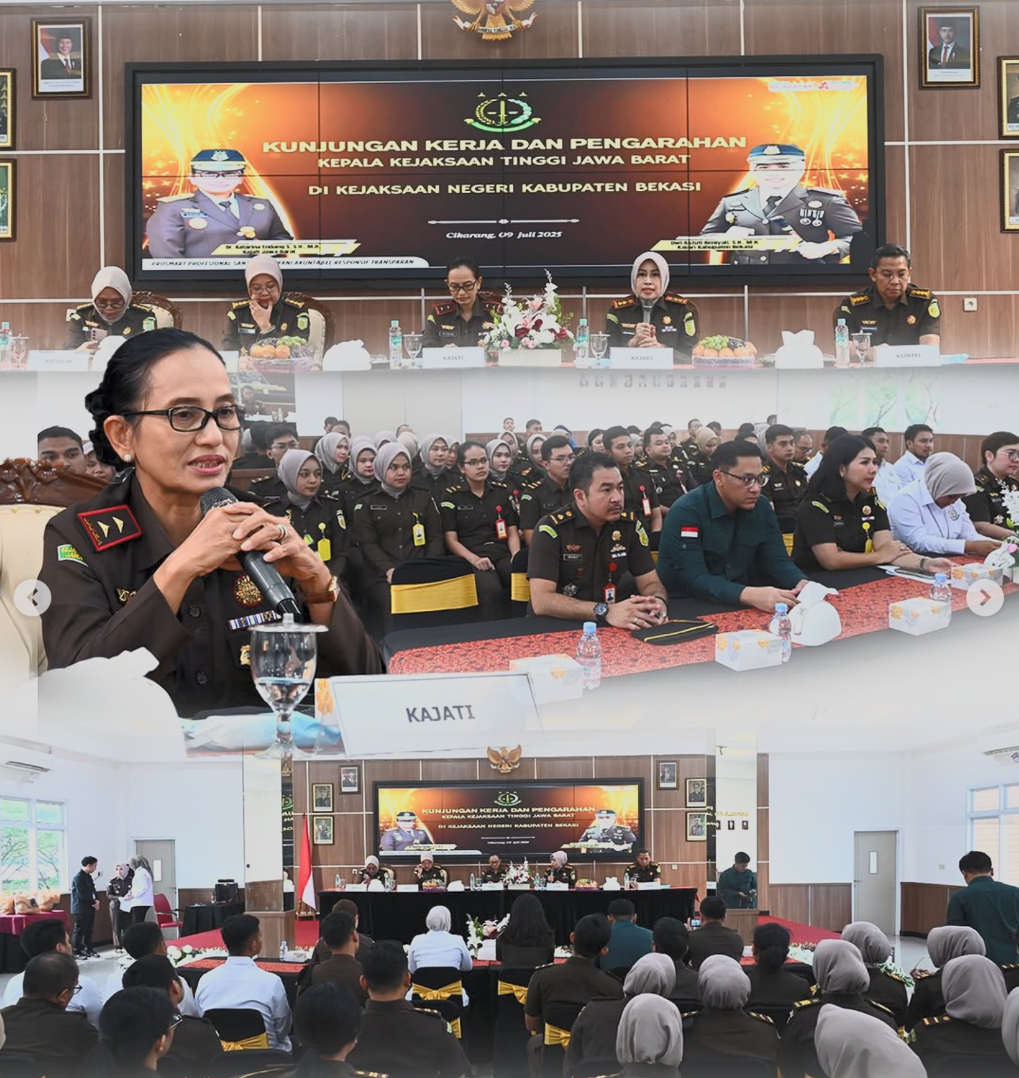 Kajati Jabar melakukan rangkaian kunjungan kerja ke Kejaksaan Negeri Kota Bekasi dilanjutkan ke Kejaksaan Negeri Kabupaten Bekasi