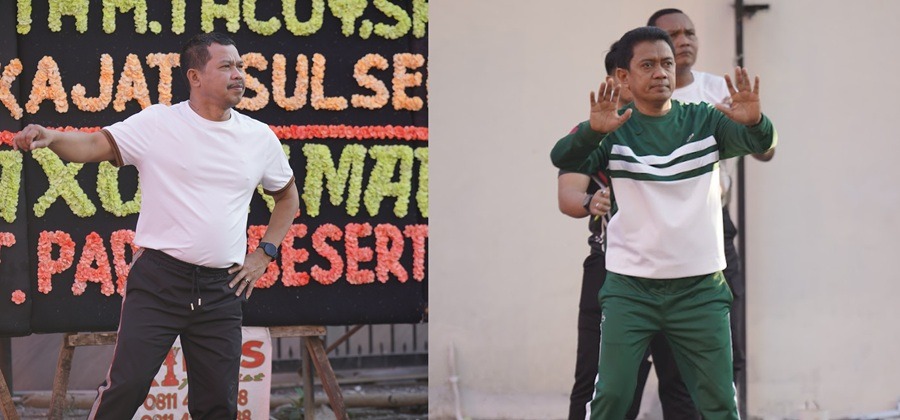 Perkuat Kebersamaan, Kajati dan Wakajati Sulsel Ikuti Senam Pagi Bersama Jajaran