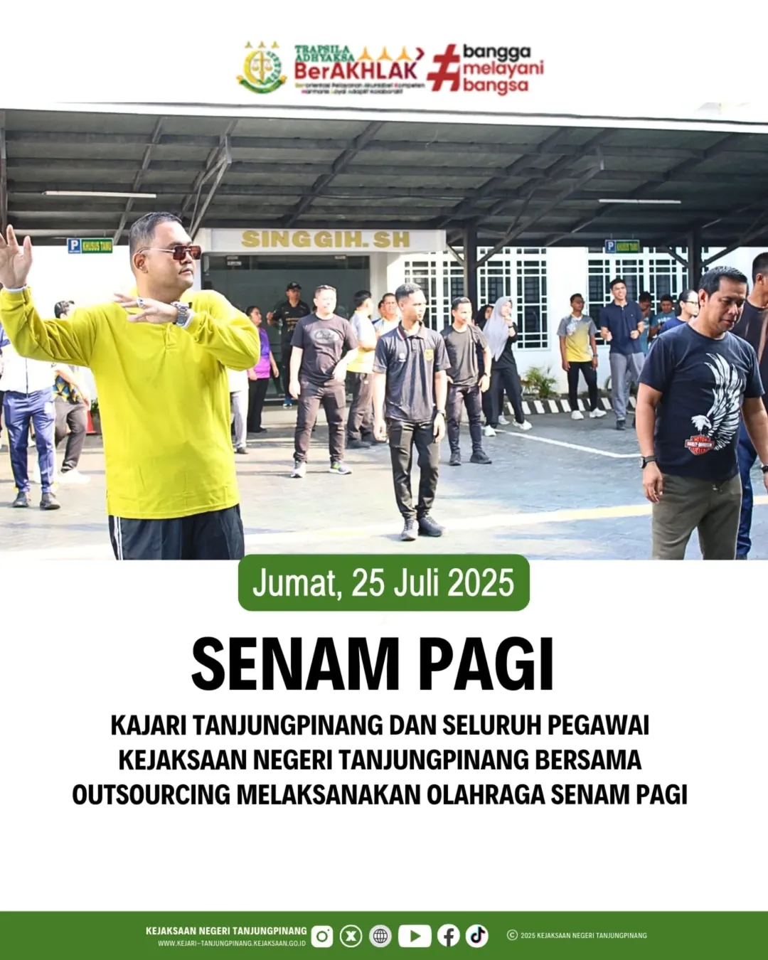 Senam Pagi Kejaksaan Negeri Tanjungpinang