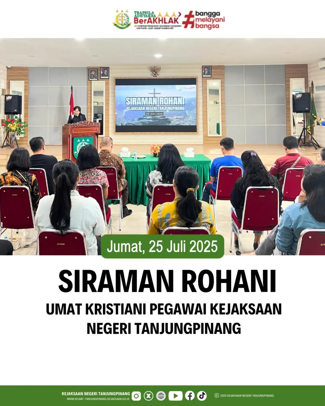 Siraman Rohani Umat Kristiani Pegawai Kejaksaan Negeri Tanjungpinang