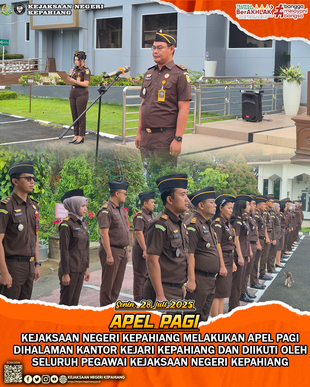KEJAKSAAN NEGERI KEPAHIANG MELAKSANAKAN APEL PAGI