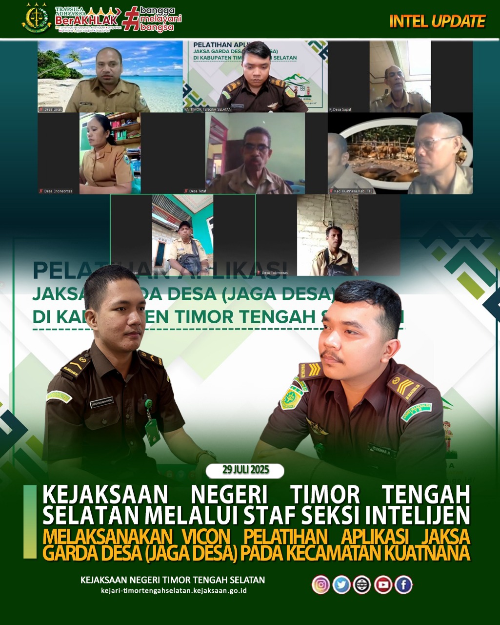 Vicon Kegiatan Pelatihan Jaksa Garda Desa Jaga Desa) Pada Kecamatan Kuatnana Tahun 2025
