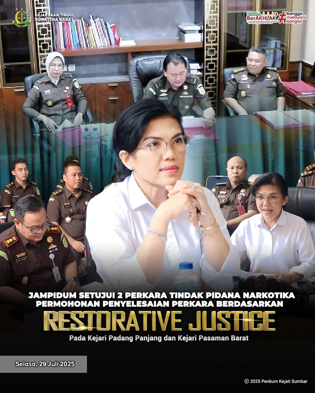 kspose Persetujuan Penyelesaian Perkara Pidana dengan Pendekatan Restorative Justice bersama Direktur B Pada JAMPIDUM Kejaksan Agung secara virtual yaitu perkara Tindak Pidana Penyalahgunaan Narkotika