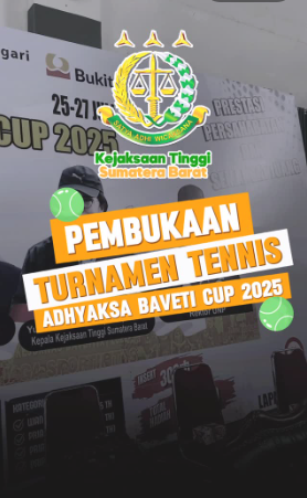 Turnamen Tenis “Adhyaksa Baveti Cup 2025” yang diselenggarakan di Lapangan Tenis Universitas Negeri Padang UNP).