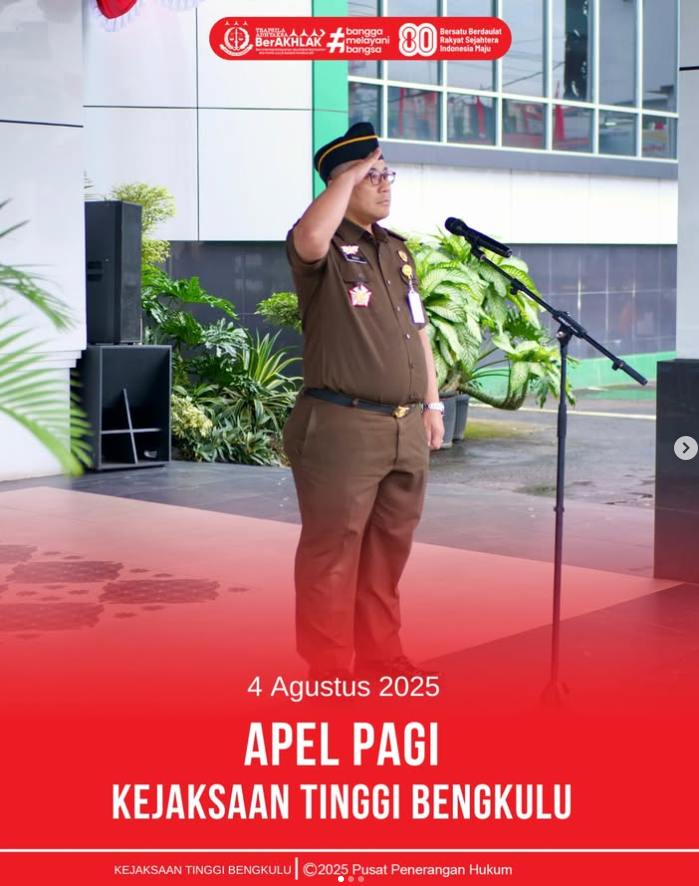 Kejaksaan Tinggi Bengkulu menggelar Apel