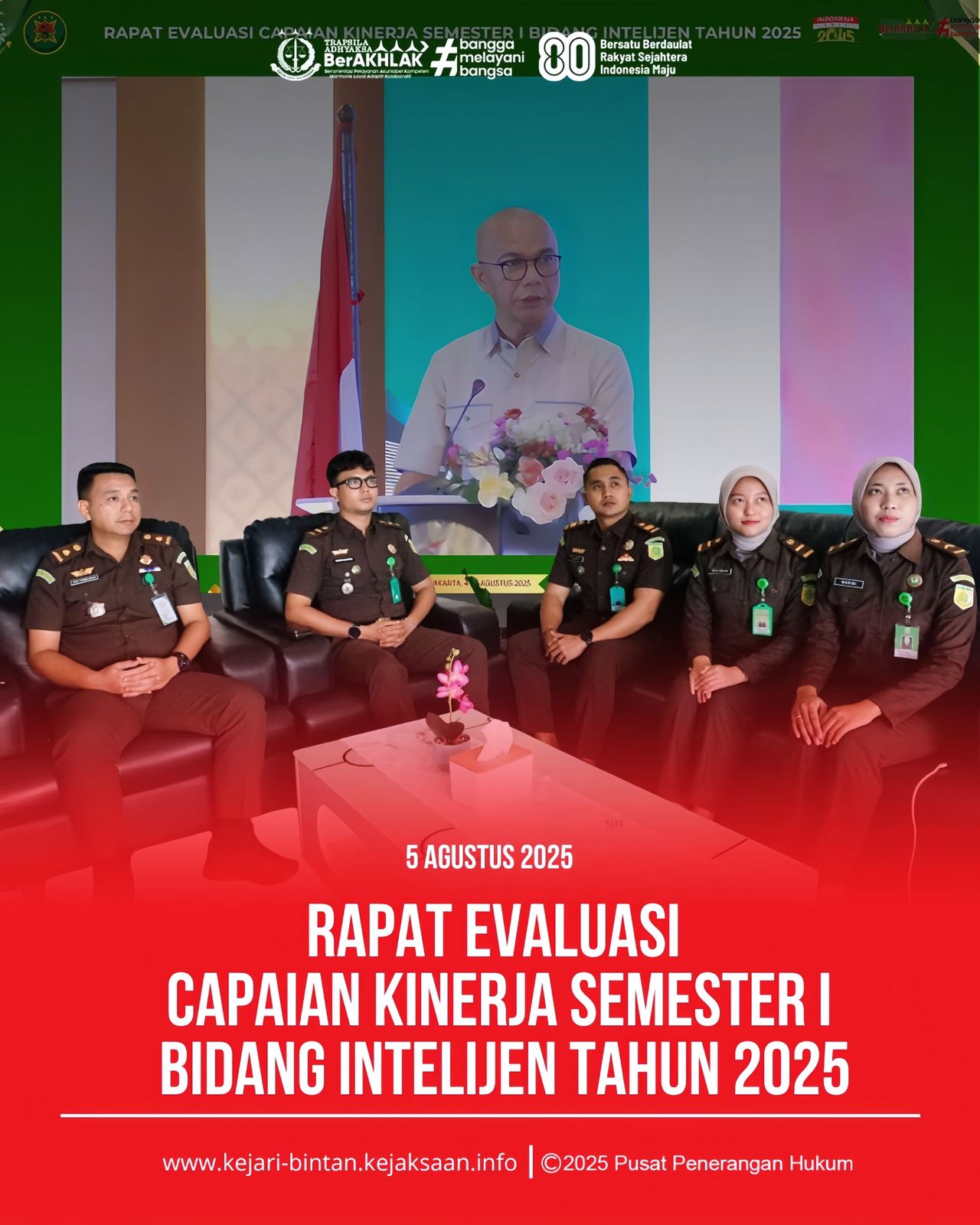 RAPAT EVALUASI CAPAIAN KINERJA SEMESTER I BIDANG INTELIJEN