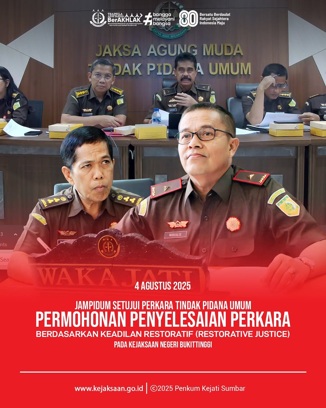 Bidang Pidum Kejati Sumbar melaksanakan Ekspose Persetujuan Penyelesaian Perkara Pidana dengan Pendekatan Restorative Justice bersama Direktur E Pada JAMPIDUM Kejaksan Agung secara virtual yaitu perkara Tindak Pidana Lalu Lintas.