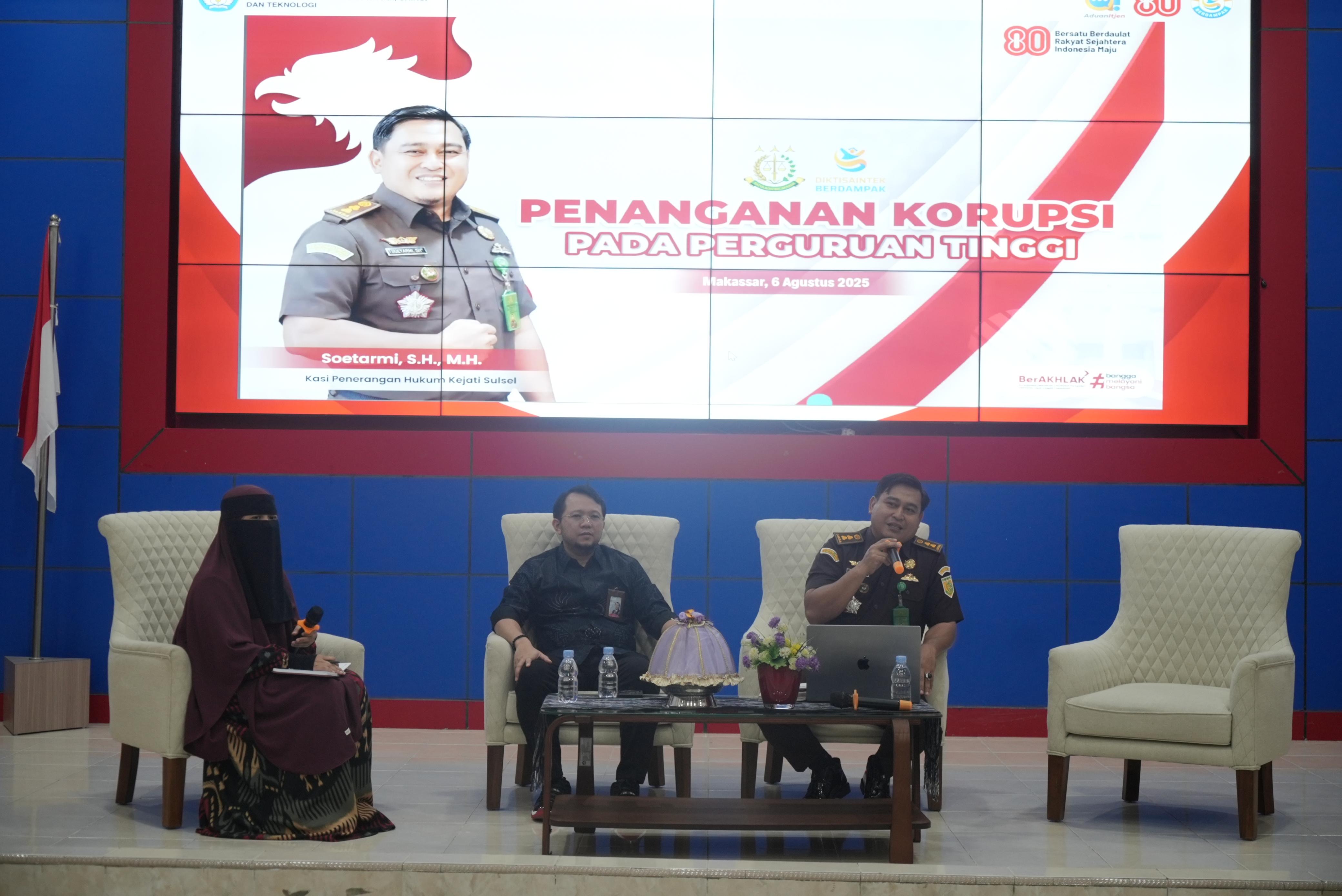 Kejati Sulsel dan LLDIKTI IX Bersinergi Kuatkan Integritas Kampus Melalui Pencegahan Korupsi