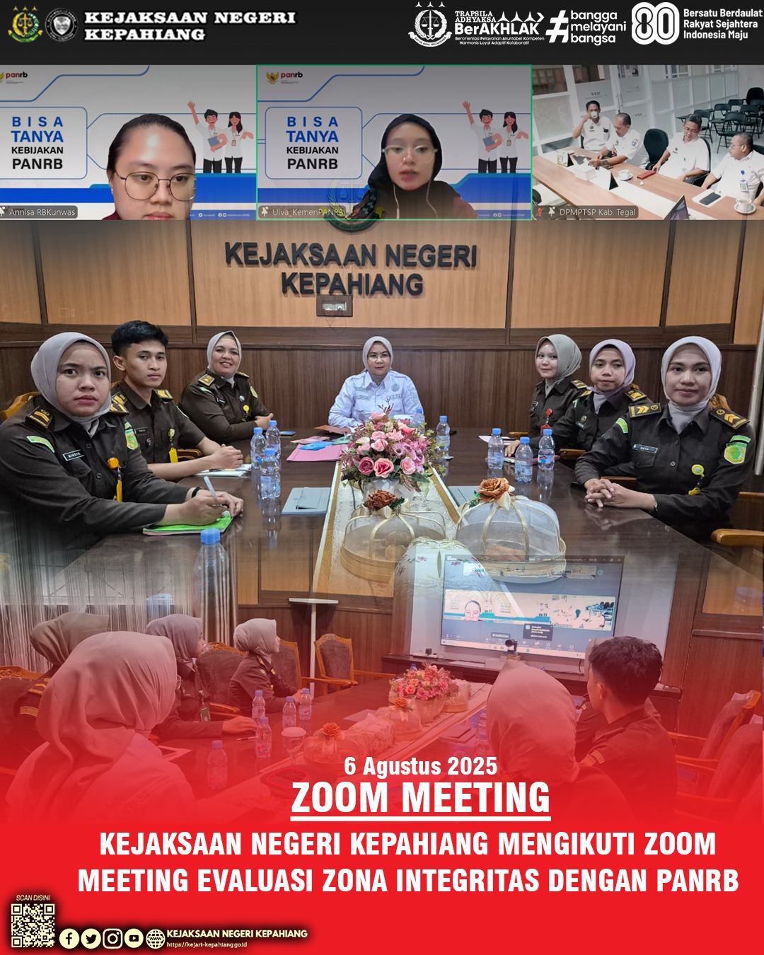 ZOOM MEETING EVALUASI ZONA INTEGRITAS