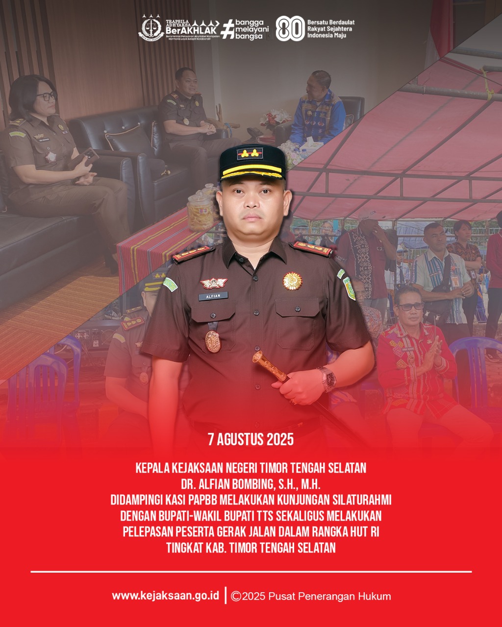 Kunjungan Silaturahmi dengan Bupati dan Wakil Bupati TTS dan Pelepasan Peserta Gerak Jalan Kab. TTS