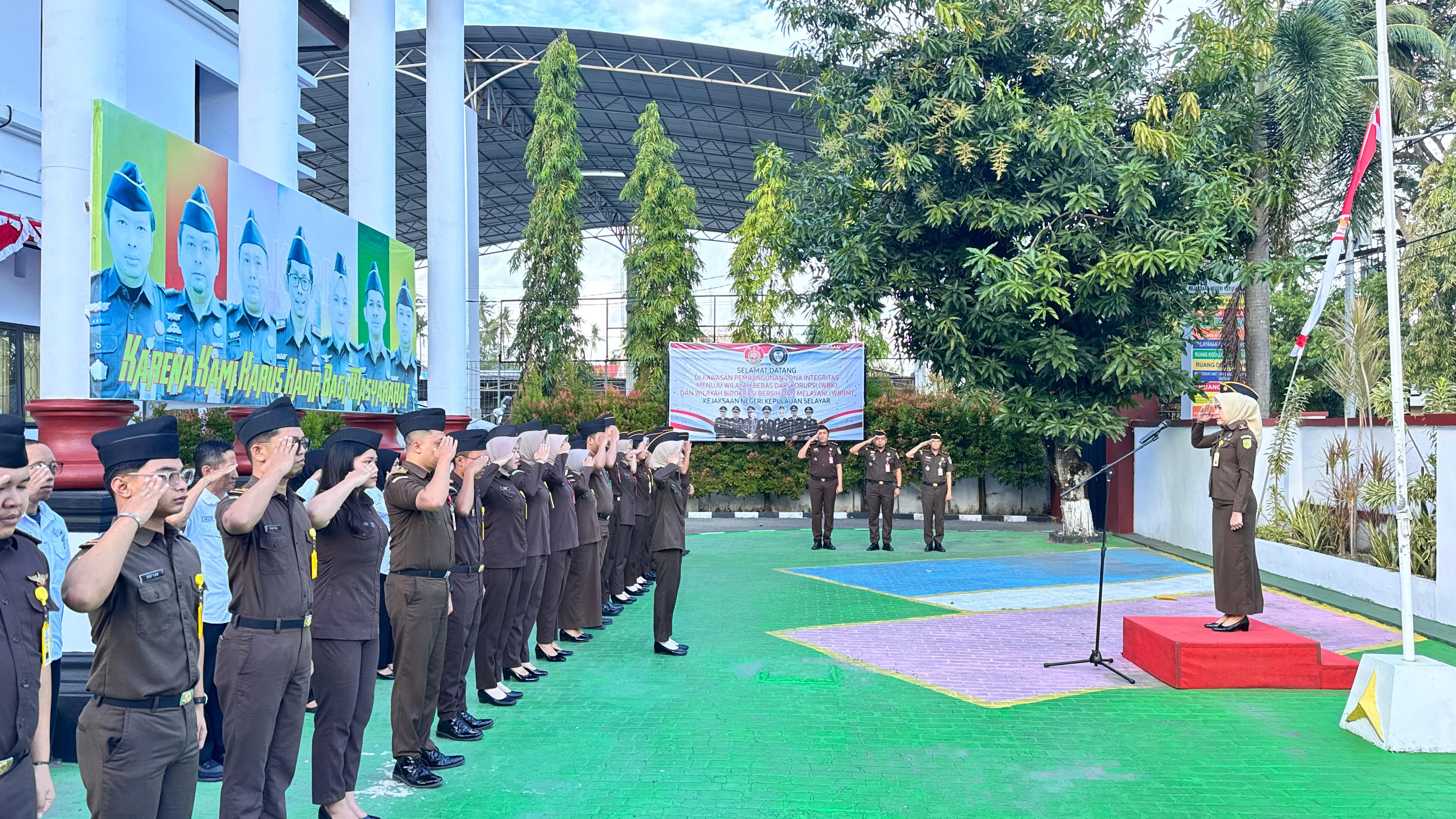 Apel Pagi Kejaksaan Negeri Kepulauan Selayar