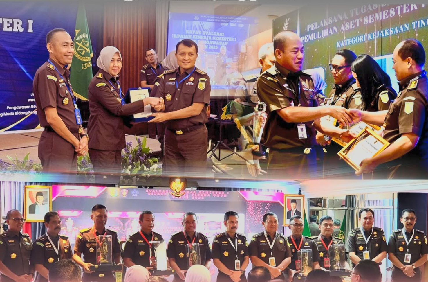 Kejati Jabar mendapatkan penghargaan dalam acara Rapat Evaluasi Capaian Kinerja Semester I Kejaksaan Tahun 2025.