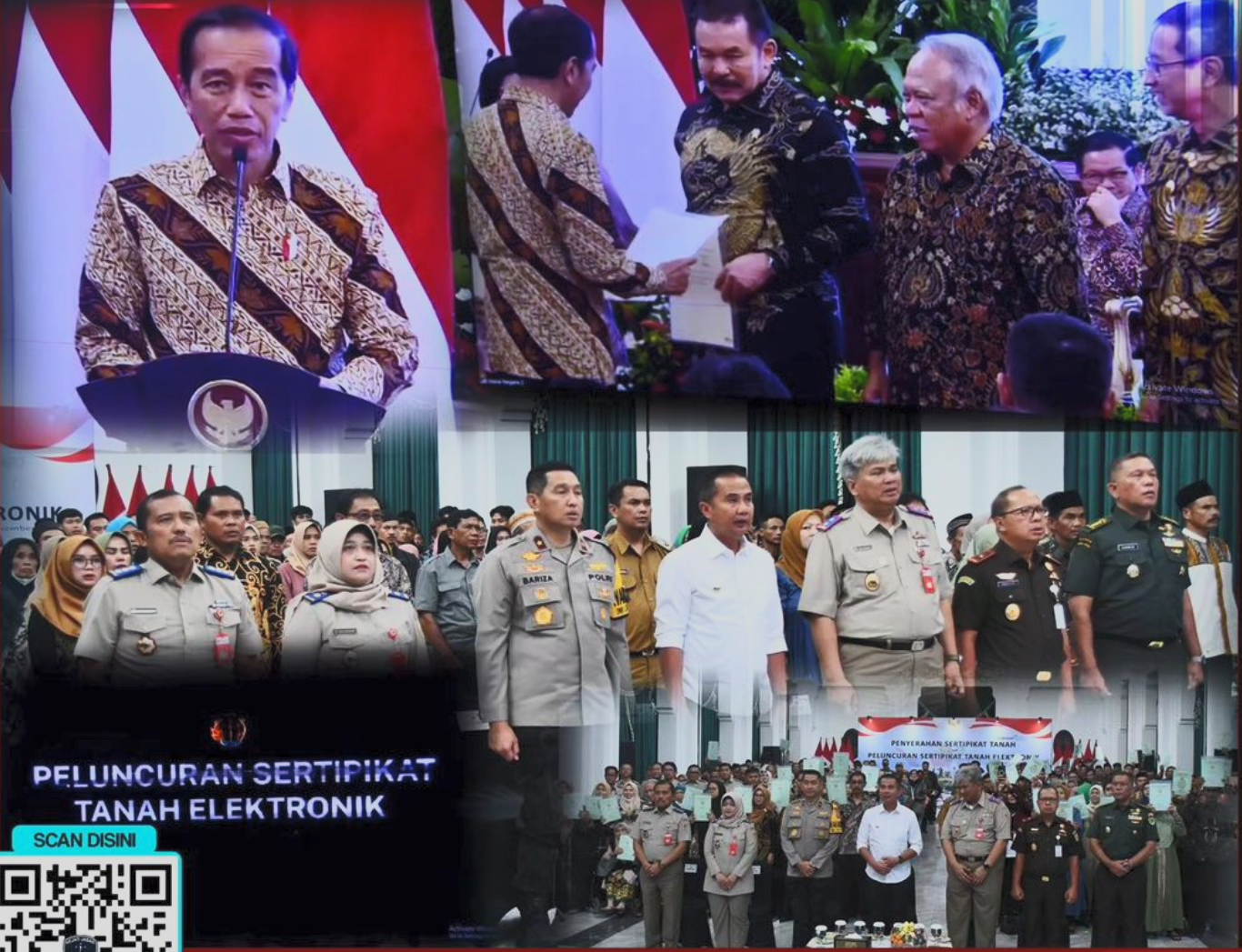 PENYERAHAN SERTIFIKAT TANAH DAN PELUNCURAN SERTIFIKAT ELEKTRONIK