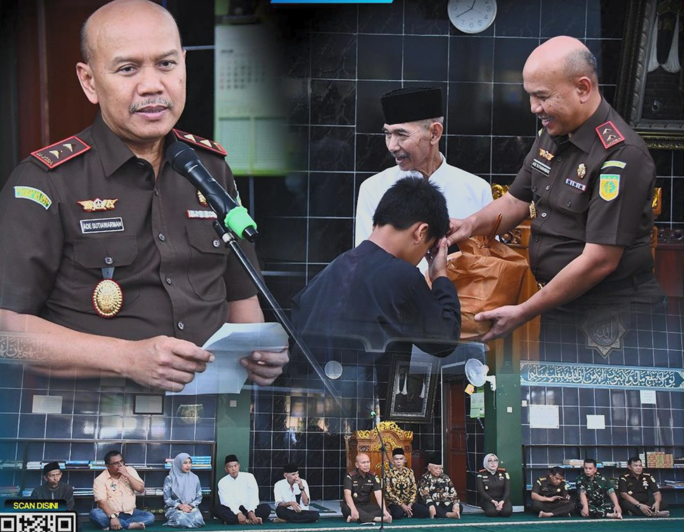 Kajati Jabar memberikan bantuan kepada Yayasan Yatim Piatu Manarul Ulum Kab Ciamis dan Pondok Pesantren diantaranya Pondok Pesantren Fathurrohman Assaefiyah, Darul Ulum dan Miftahul Ihsan Kota Banjar