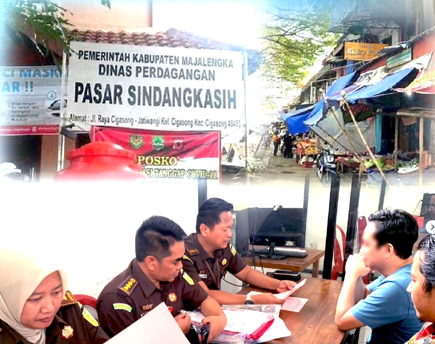 Penyerahan Tahap II tiga tersangka Tipikor pasar sindakasih cigasong Majalengka
